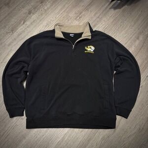 Gear For Sports Mizzou Missouri Tigers Quarter Zip Sweatshirt Mens XL Black